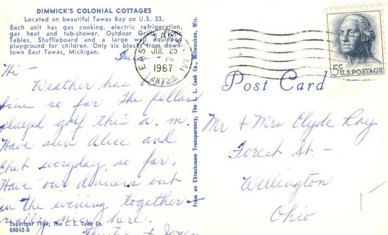 Dimmicks Colonial Cottages - Vintage Postcard